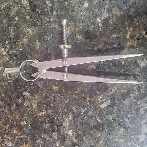 Vintage LUFKIN RULE CO SAGINAW MICH USA 6" DIVIDER Caliper Protractor - Picture 2 of 5